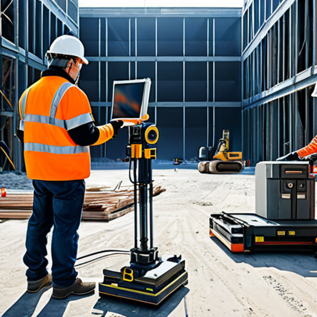 건축산업기사와 시공 과정의 품질 관리 - Construction Site Innovation**
"A modern construction site showcasing advanced technology; workers ...