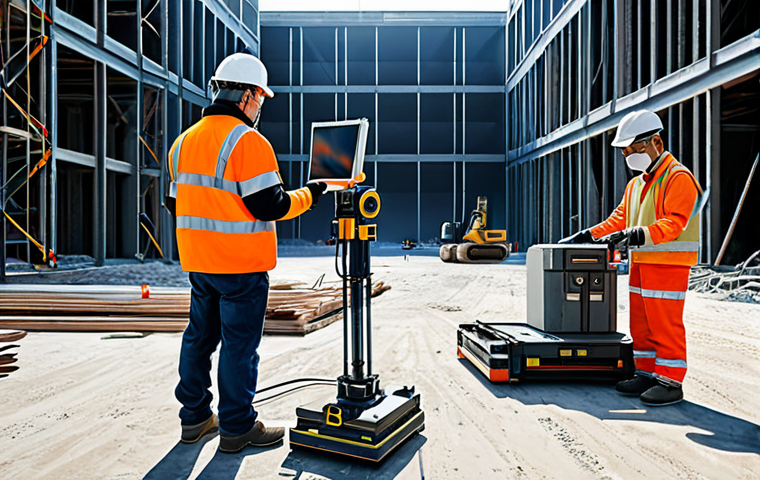 건축산업기사와 시공 과정의 품질 관리 - Construction Site Innovation**

"A modern construction site showcasing advanced technology; workers ...