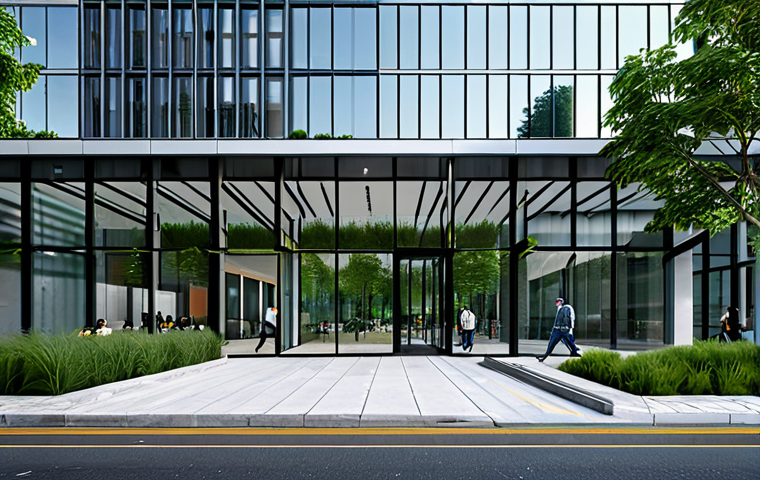 건축산업기사와 BIM 소프트웨어 활용법 - **

"A modern, sustainable office building exterior, showcasing innovative BIM-integrated design. La...